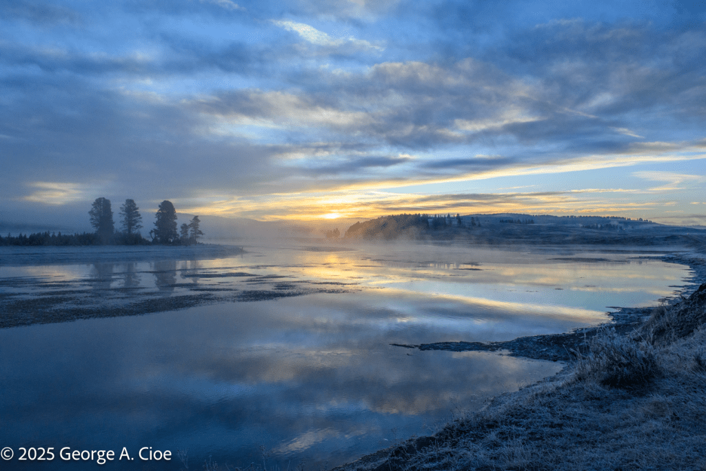 "Reflections of Fire and Mist” Yellowstone River