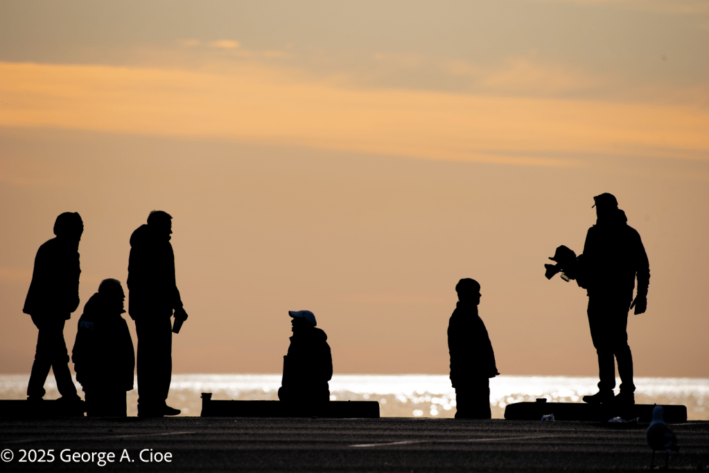 People at Narragansett Beach SpringTime