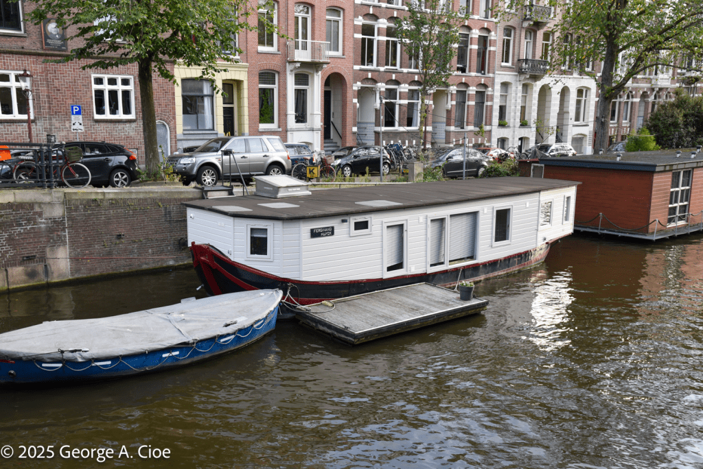 Canal Houseboat with Dock, Amsterdam