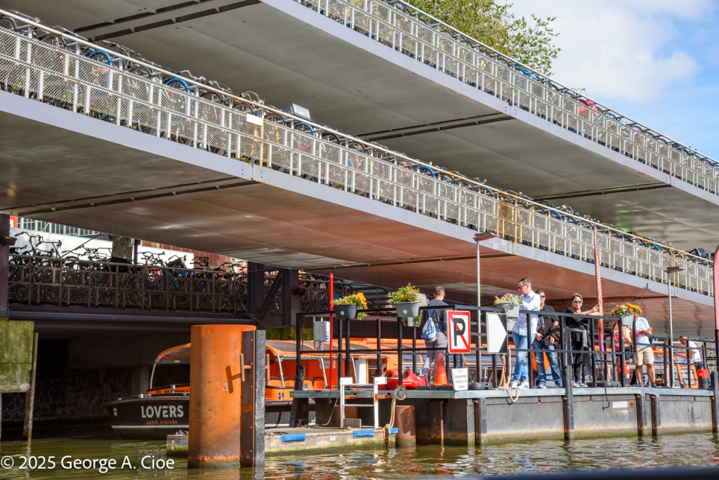 Intermodal Bicycle Parking Garage with Ferry Dock, Amsterdam