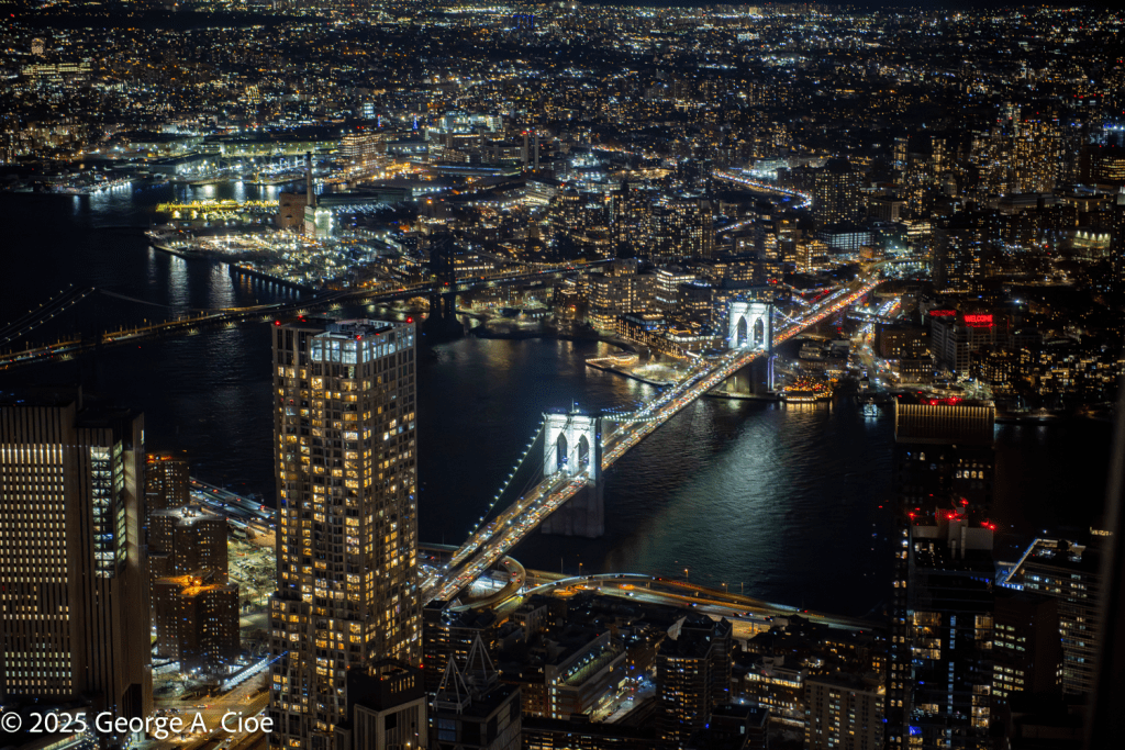 "Brooklyn Bridge After Dark" Close-up