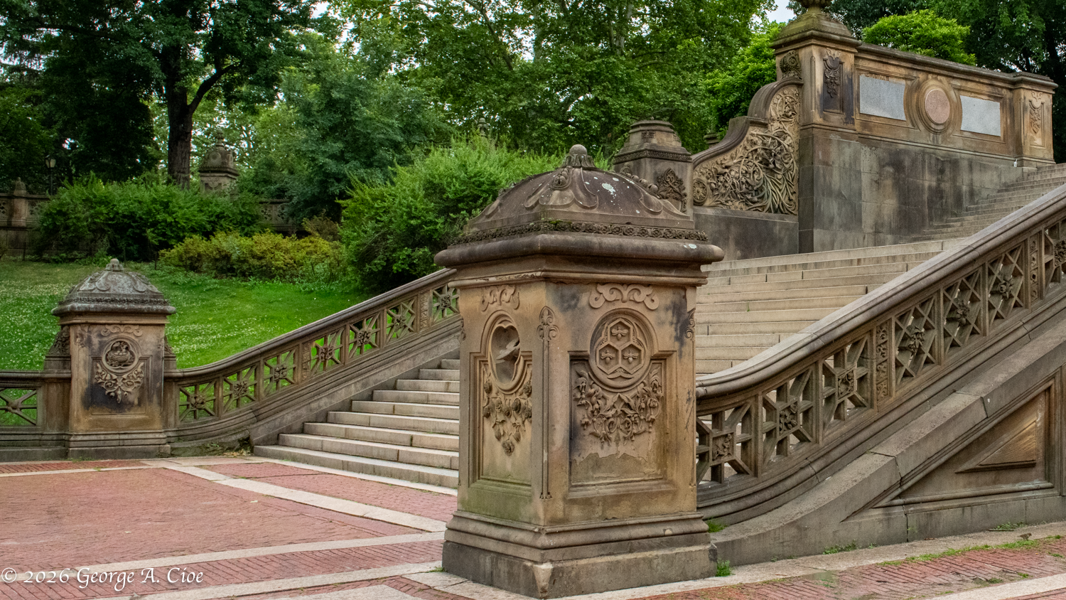 "An Invitation to Climb" Stairs at Bethesda Terrace, Central Park, NYC