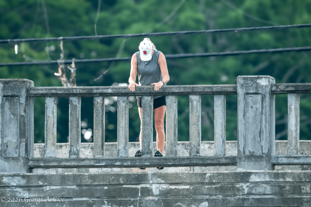 "Looking for Quiet" Jogger on Sprague Bridge