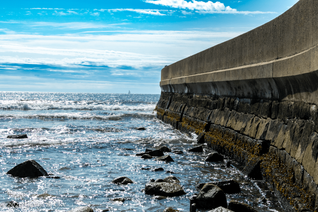 "Where the Ocean Meets the Wall" Narragansett Seawall